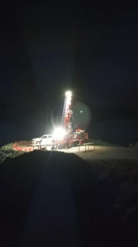 Night drilling rig operation